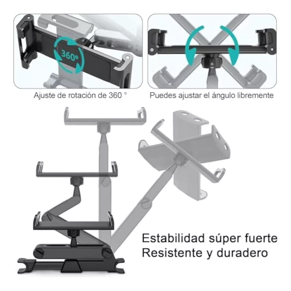 Soporte Tablet Coche Auto Base Para iPad Celular Ajustable