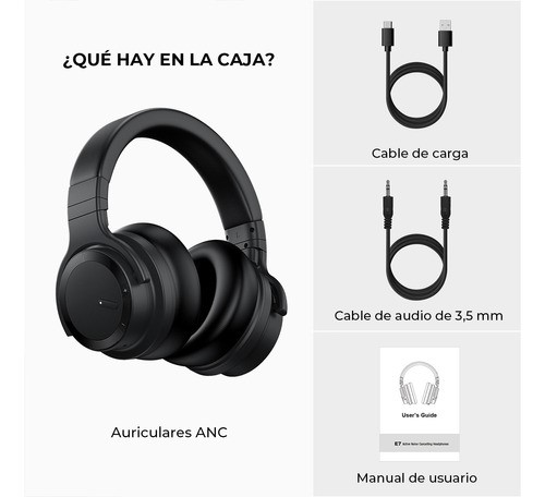 Auriculares Inalámbricos Bluetooth Anc Mdpro Con Microfono