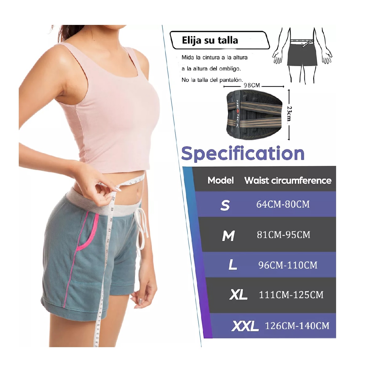 Faja Sacrolumbar,faja Lumbar,alivio Del Dolor De Espalda Talla M