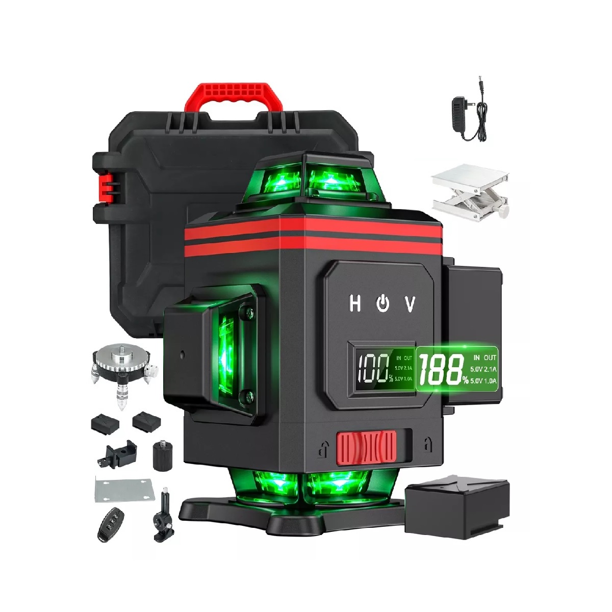 Niveles Laser 4d 3° Autonivelante Pantalla Digital 6 Líneas 