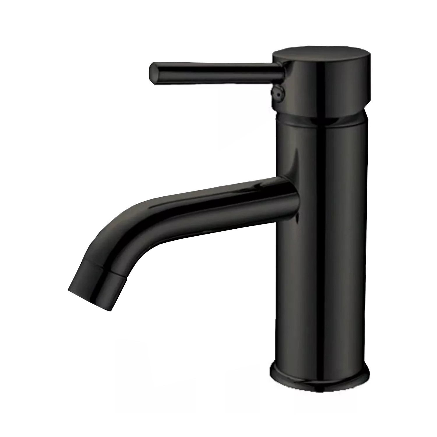 Llave Monomando baño Lavabo Ovalin Rubinett Laton Solido Negro Mate 18 Cm