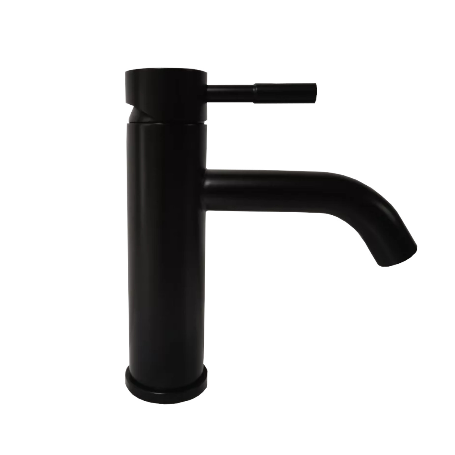 Llave Monomando baño Lavabo Ovalin Rubinett Laton Solido Negro Mate 18 Cm