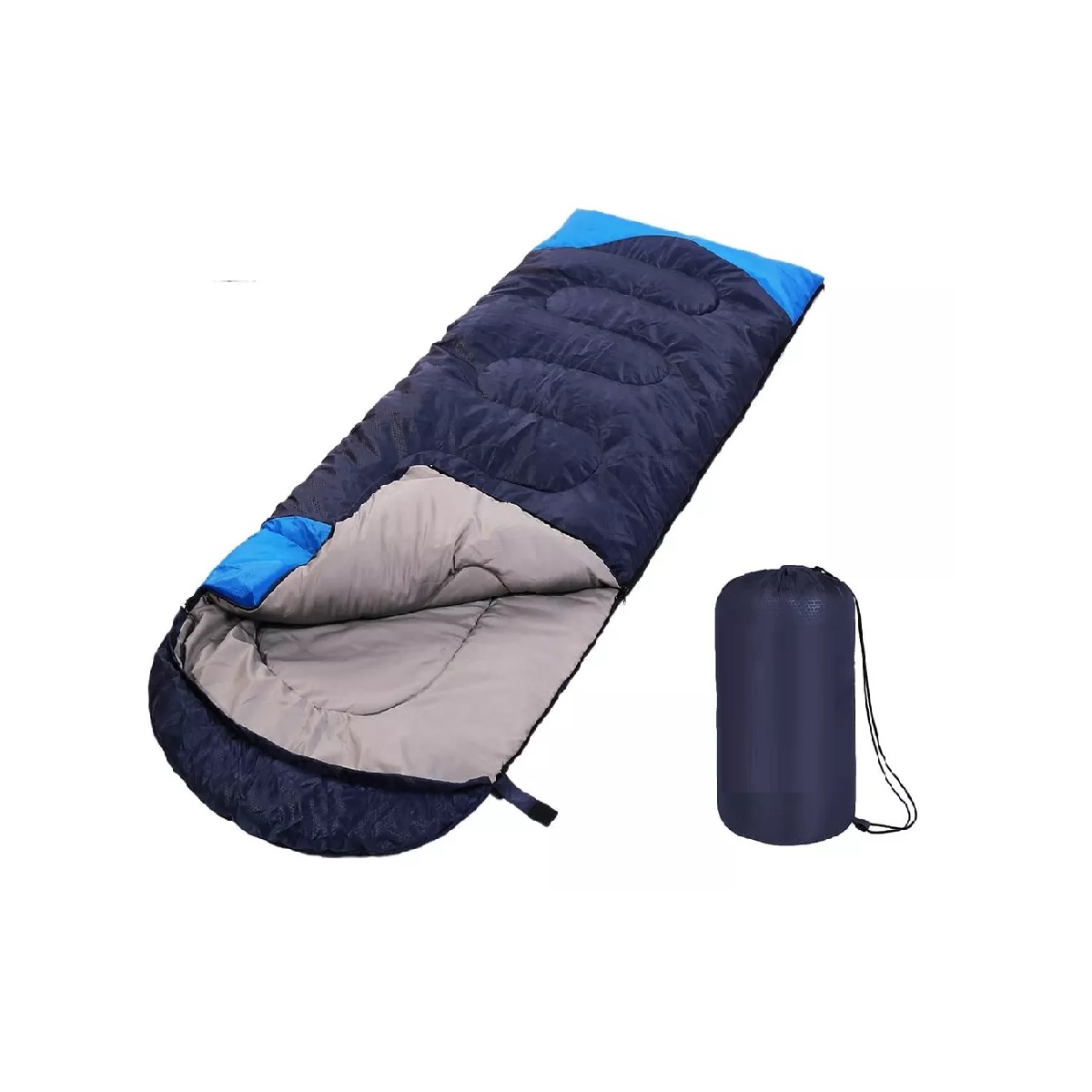 Saco De Dormir Para Acampar Para Adultos Azul Marino 