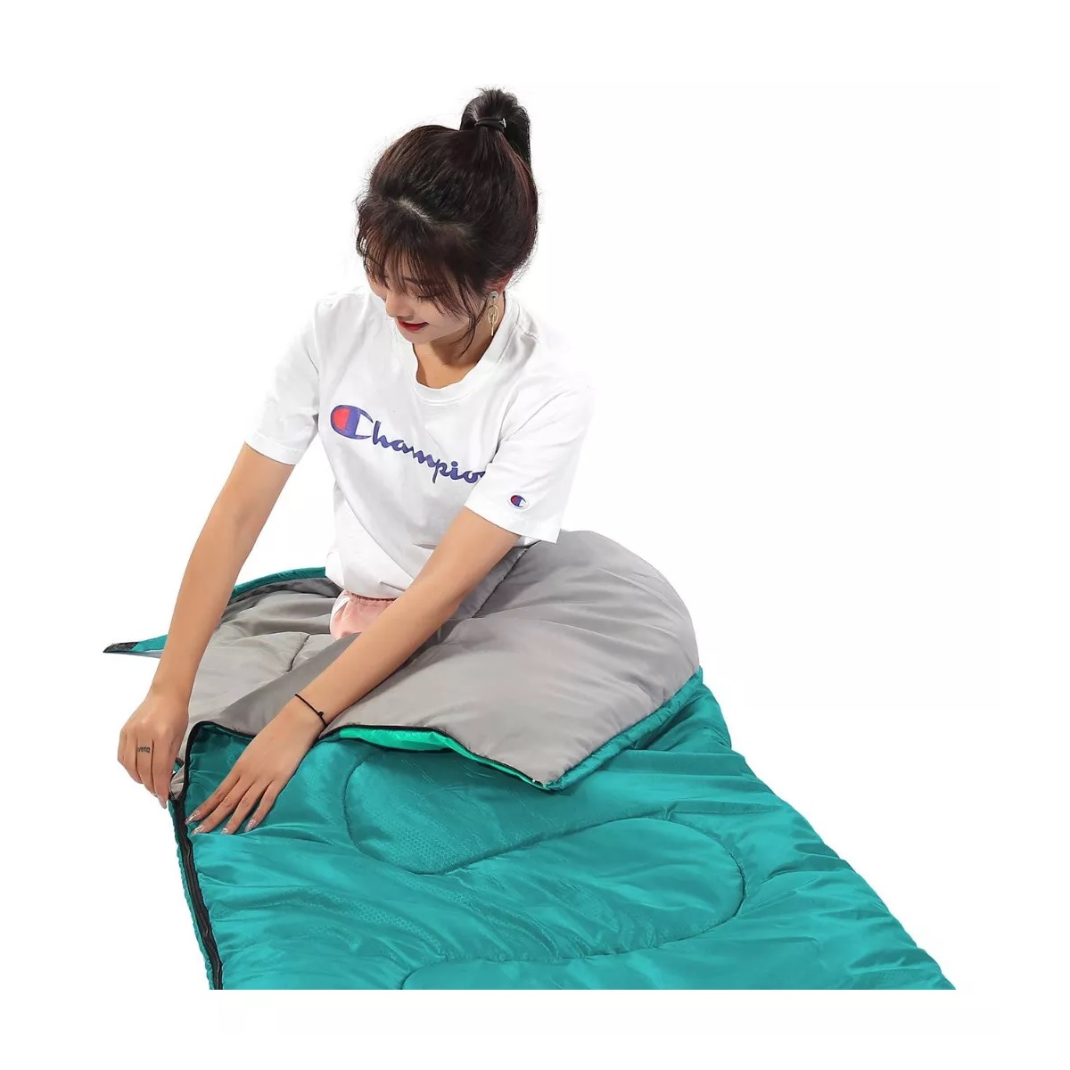 Saco De Dormir Para Acampar Para Adultos Verde Oscuro