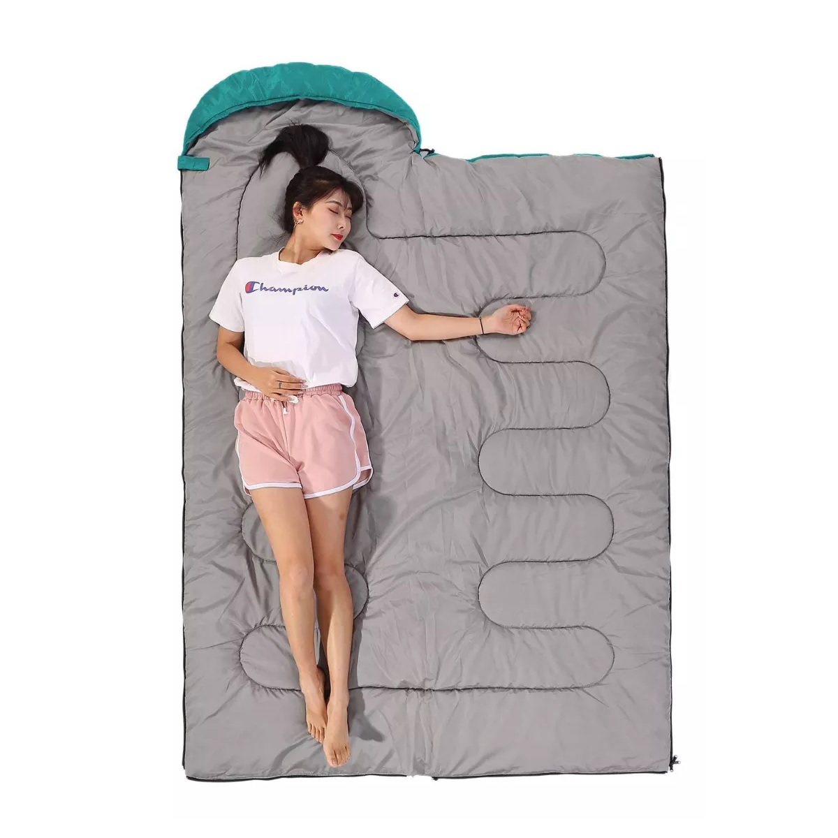 Saco De Dormir Para Acampar Para Adultos Verde Oscuro