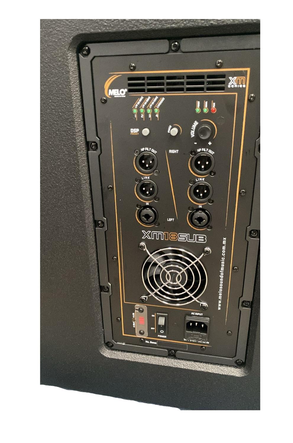 Melo XM18SUB Subwoofer Activo 18’’ 950w RMS 130dB Negro