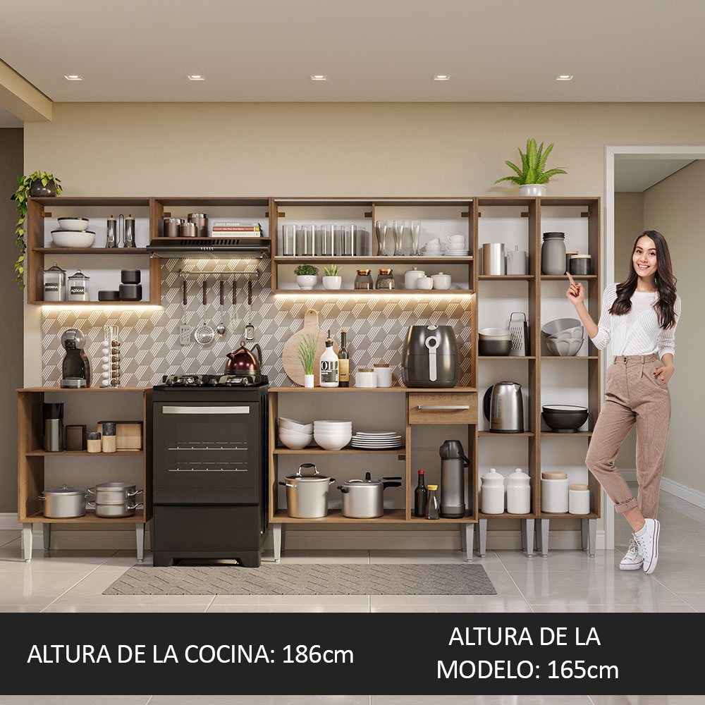 Cocina Integral Completa Modular Madesa Emilly 293cm MM 03