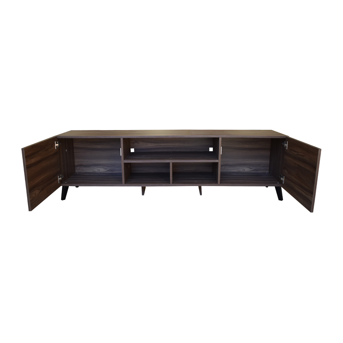  Mueble para TV de 80" Europa  Moderno y Minimalista Hogare Parota Negro