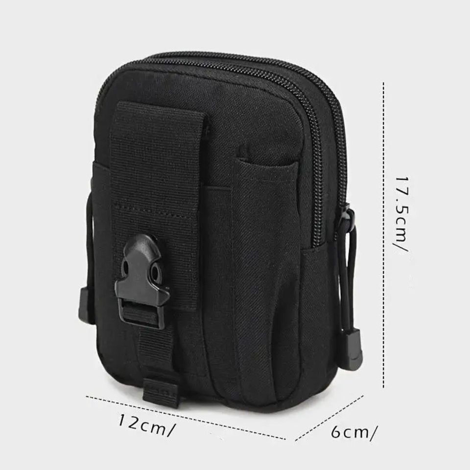 Mochila bolsa táctica militar negro deporte porta teléfono cartera impermeable multifunción moto
