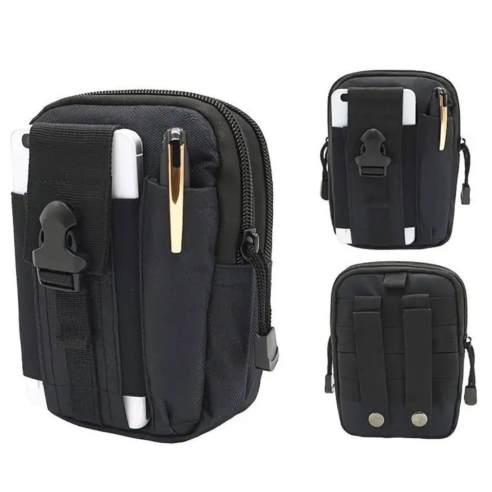 Mochila bolsa táctica militar negro deporte porta teléfono cartera impermeable multifunción moto