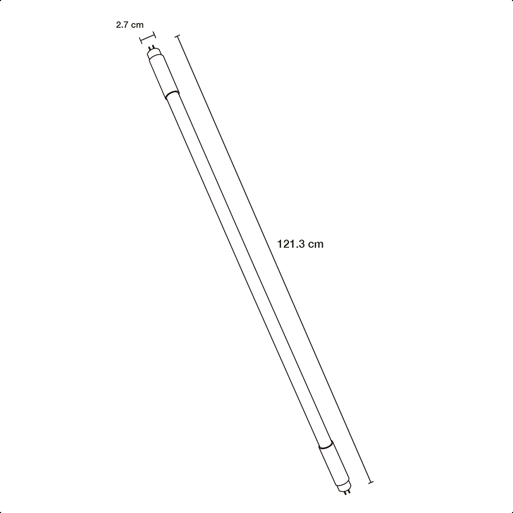 Tubo Led T8 Transparente Icon 18w 4100k 100-265v G13 Color Blanco