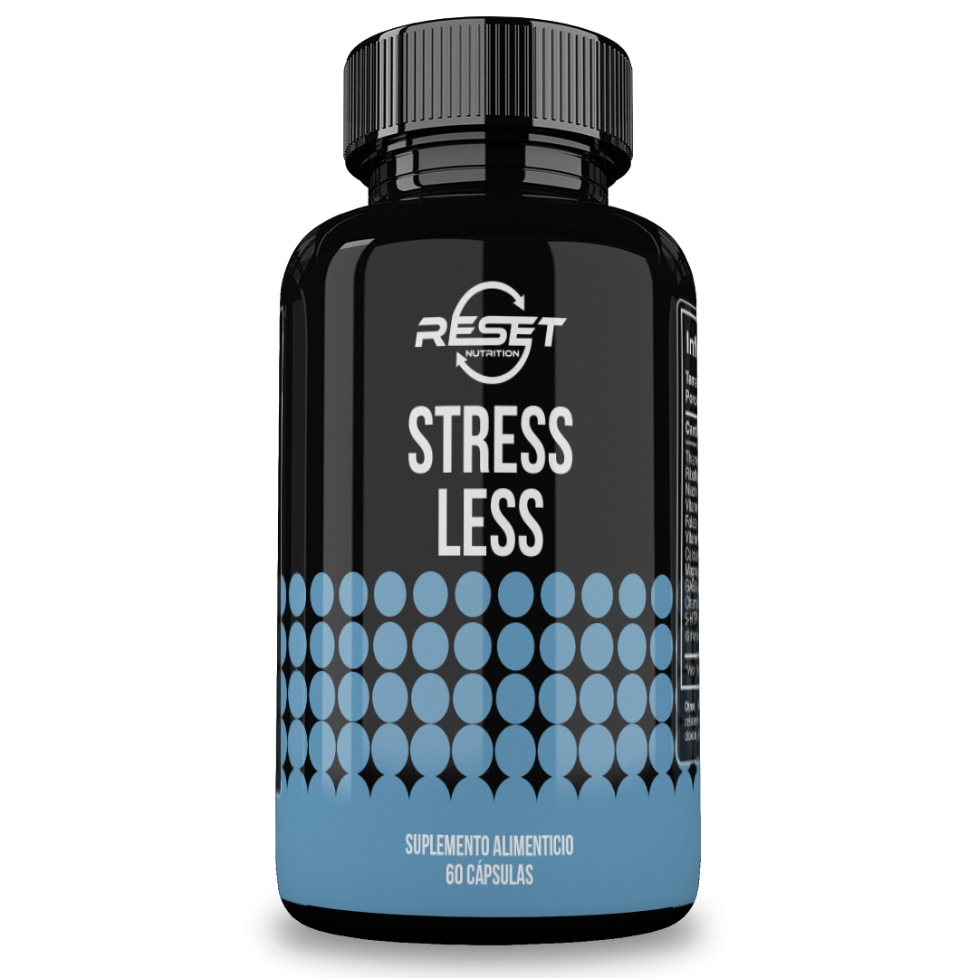 Stress Less | Suplemento Anti-Estrés 100% Natural | Formula avanzada para calmar el estrés, relajar | 60 Capsulas | Hecho en USA | Reset Nutrition