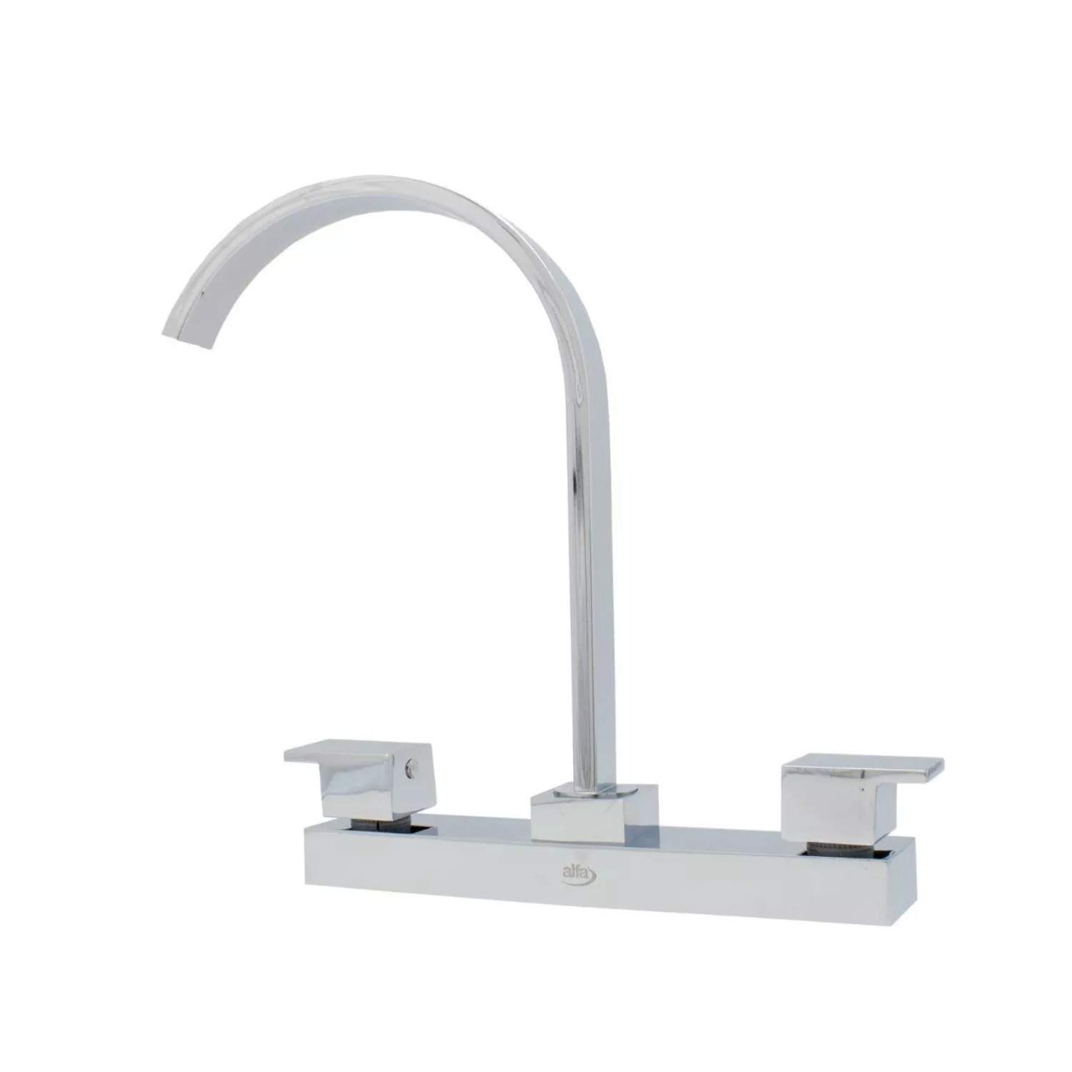 Llave Mezcladora Fregadero O Tarja Cocina Alfa Acero Inoxidable Cromada Manerales Garza