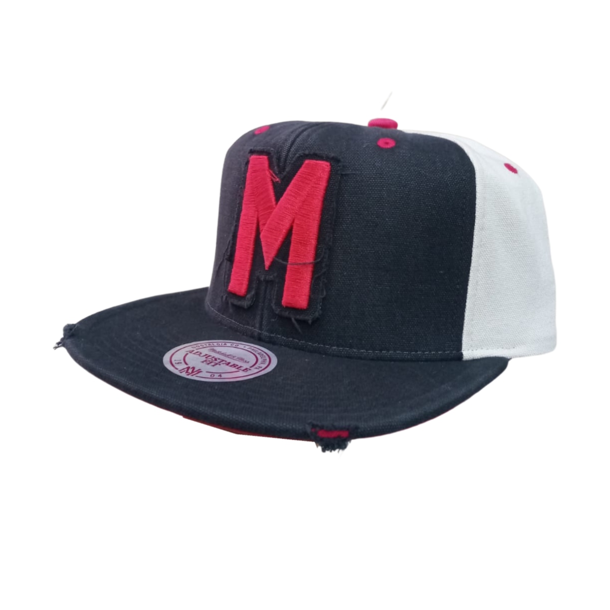Gorra Mitchell $ Ness Snapback Estilo Urbano Negro-Beige 18186