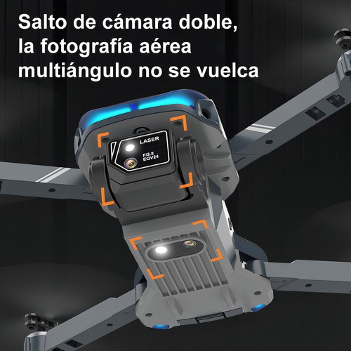 Mini drone Axnen 4K XT9 3 Battery con dual cámara HD 2.4GHz 3 baterías Gris Oscuro