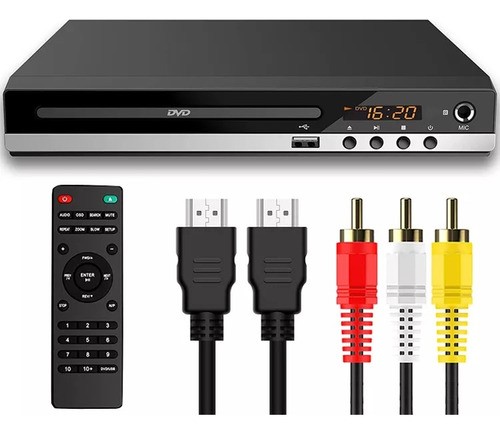 Reproductor De Dvd Hdmi Hd 1080p Para Tv Usb NEGRO