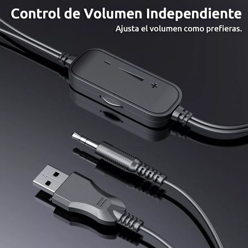 Bocinas Para Pc Computadora Escritorio Altavoz Rgb Subwoofer NEGRO