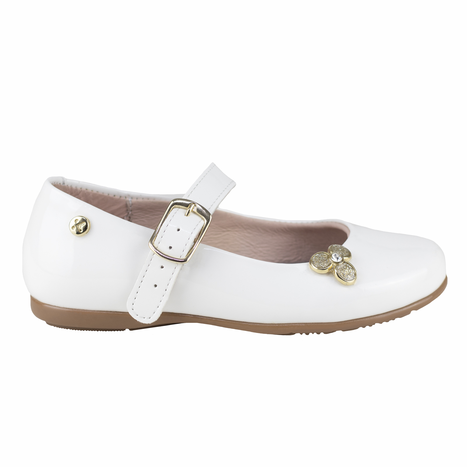 Balerina Para Niña De Semivestir Karsten 56237-16A Charol Blanco Confort