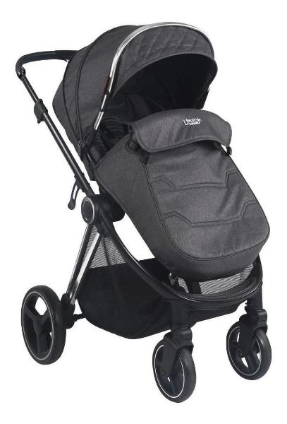Carriola Infanti Polux Portabebe Base Latch Cubre Pies Gris