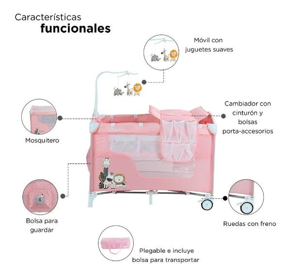 Carriola De Bebe Crown Portabebe Base De Carro Bambineto Rojo