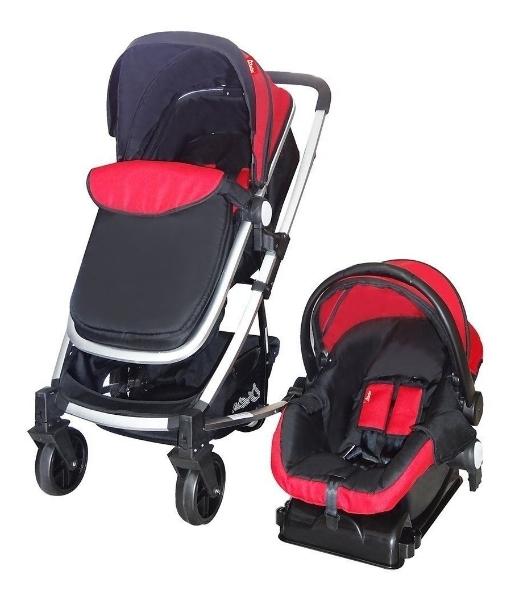 Carriola De Bebe Crown Portabebe Base De Carro Bambineto Rojo