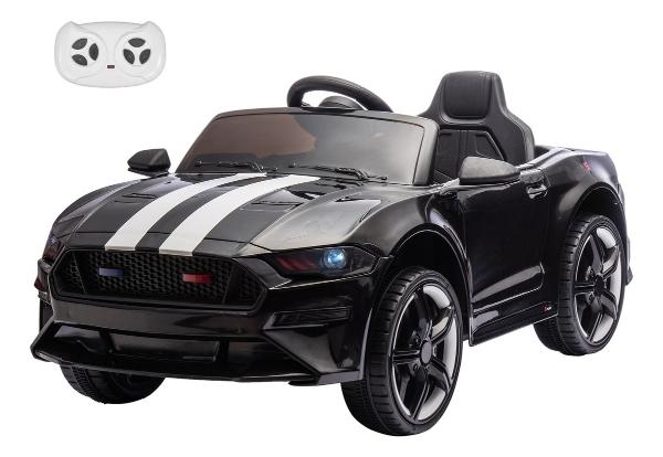 Carro Electrico Montable Para Nino Aeiou Mustang Con Control Negro