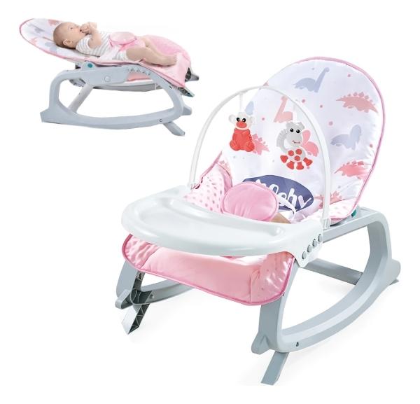 Bouncer Silla Mecedora Aeiou Hb601 Musical 3 En 1 Rosa