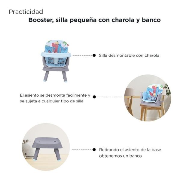 Silla Periquera D Bebe Grow With Me 4 En 1 Gris