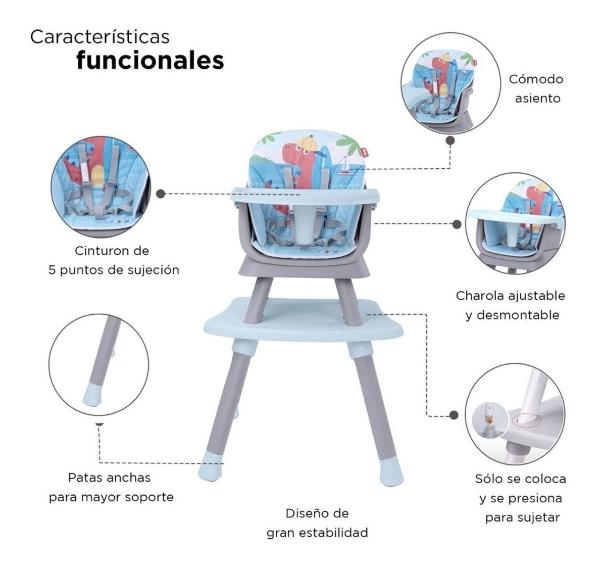 Silla Periquera D Bebe Grow With Me 4 En 1 Gris