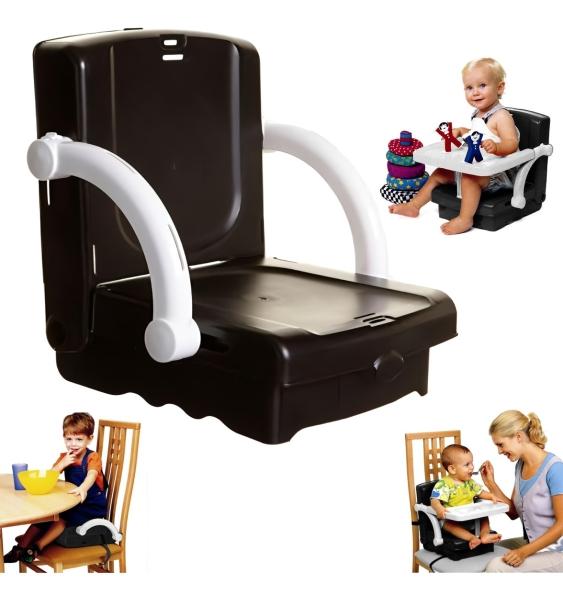 Silla Infanti 3 En 1 Asiento Elevador Para Comer Negro