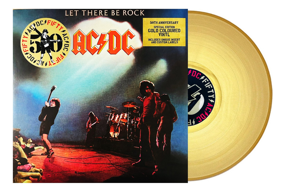 Ac/dc Let There Be Rock 50th Anniversary Gold Lp Vinyl