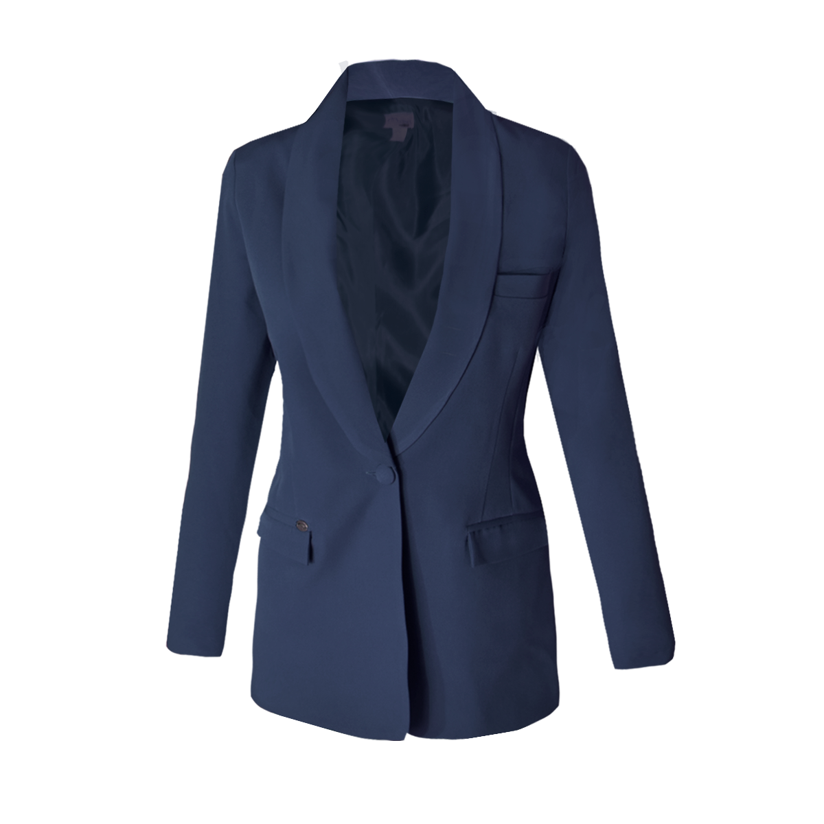 Blazer Mujer Saco Largo Con Forro Triple Bolsa