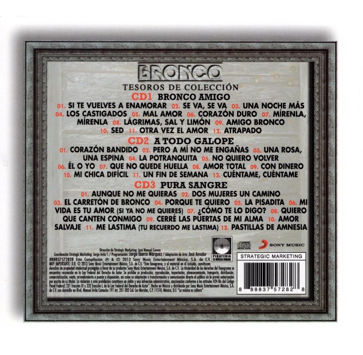 Bronco Tesoros De Coleccion Box 3 Discos Cd