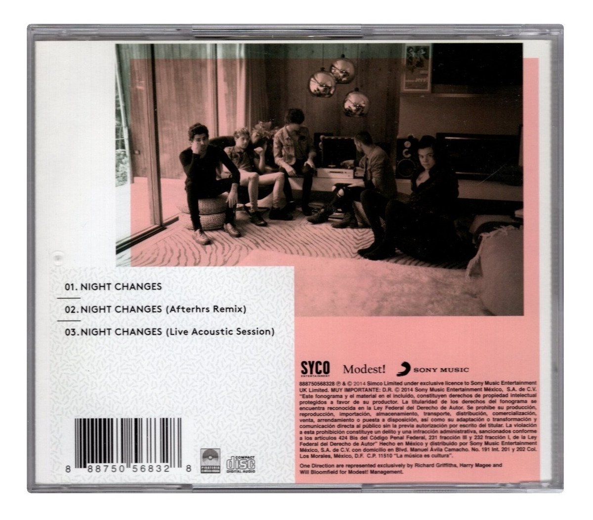 One Direction Night Changes Disco Cd