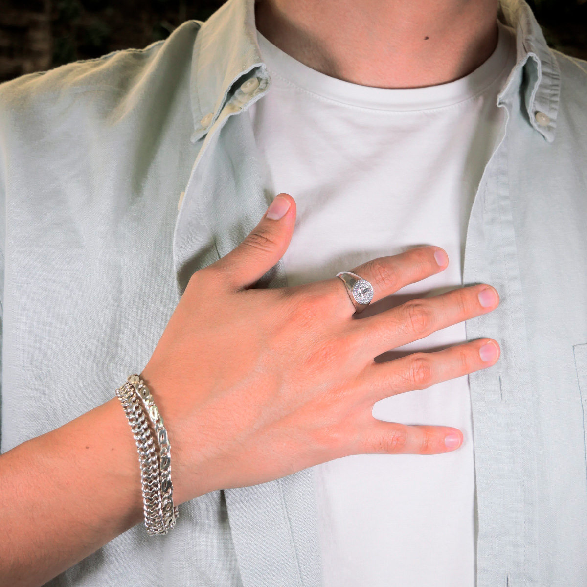 Pulsera Plata .925 Hombre Hecha a Mano