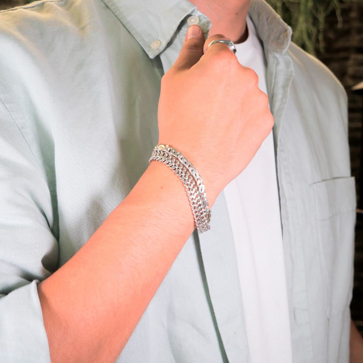 Pulsera Plata .925 Hombre Hecha a Mano