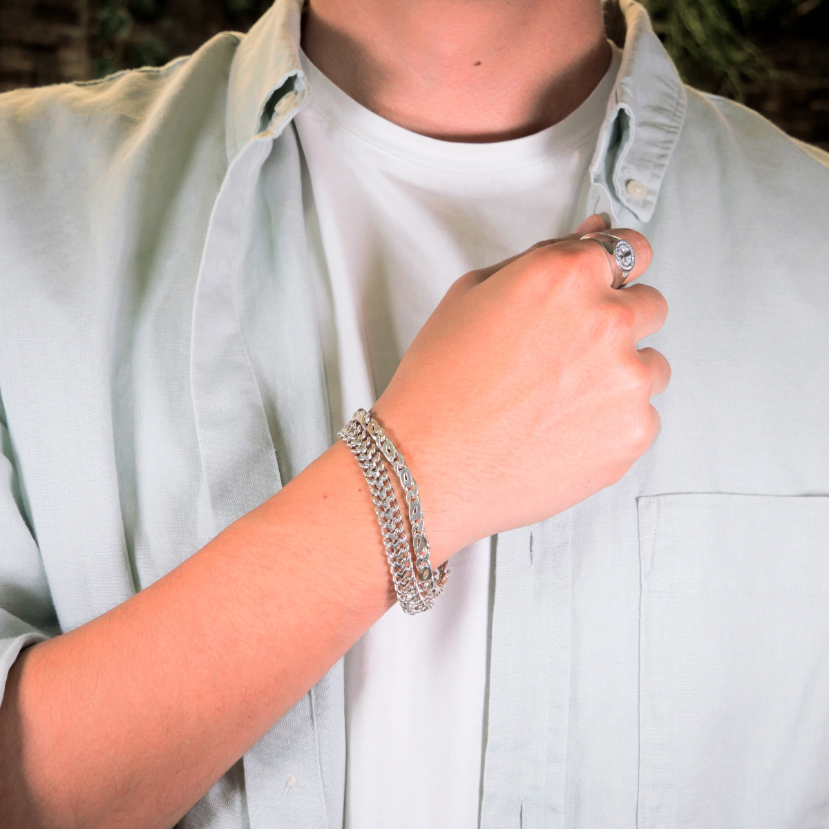 Pulsera Plata .925 Hombre Hecha a Mano