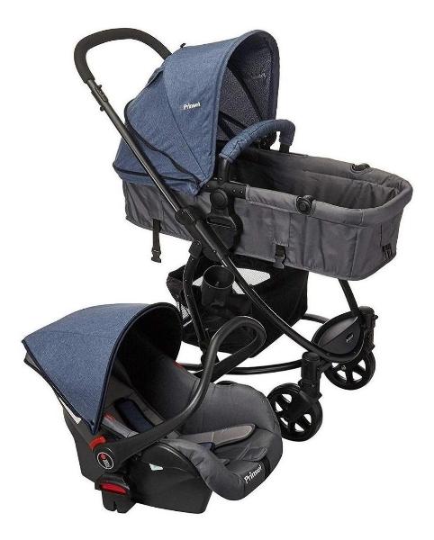 Carriola De Bebe Prinsel Prima Ts Portabebe/autoasiento Azul