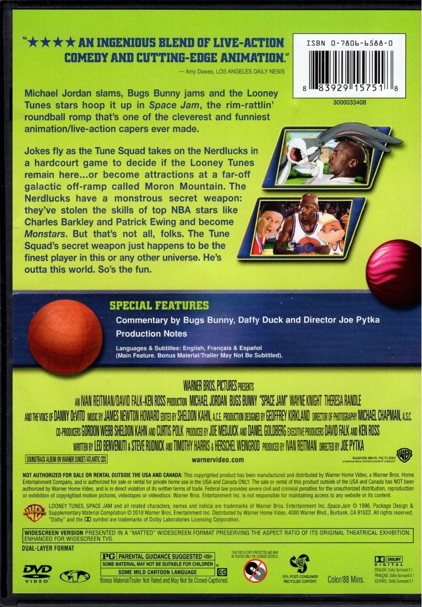 Space Jam El Juego Del Siglo Pelicula Importada Dvd