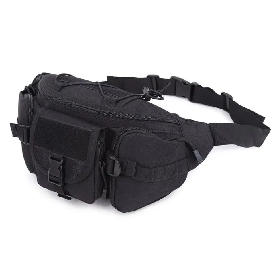 Cangurera bolso mochila táctica negro moto pecho táctico resistente desgaste ciclismo riñonera