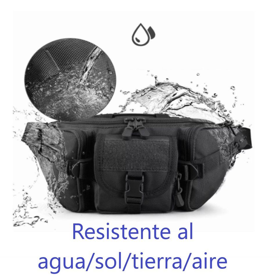 Cangurera bolso mochila táctica negro moto pecho táctico resistente desgaste ciclismo riñonera
