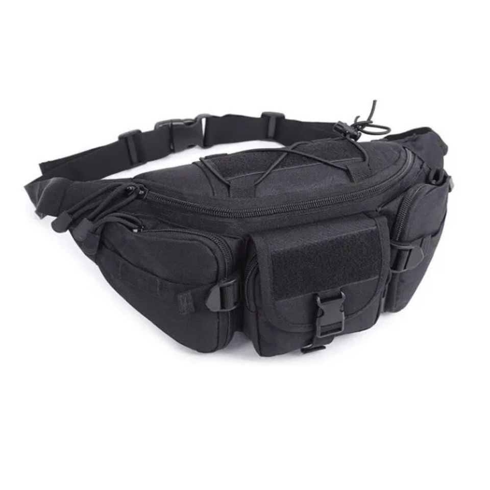 Cangurera bolso mochila táctica negro moto pecho táctico resistente desgaste ciclismo riñonera