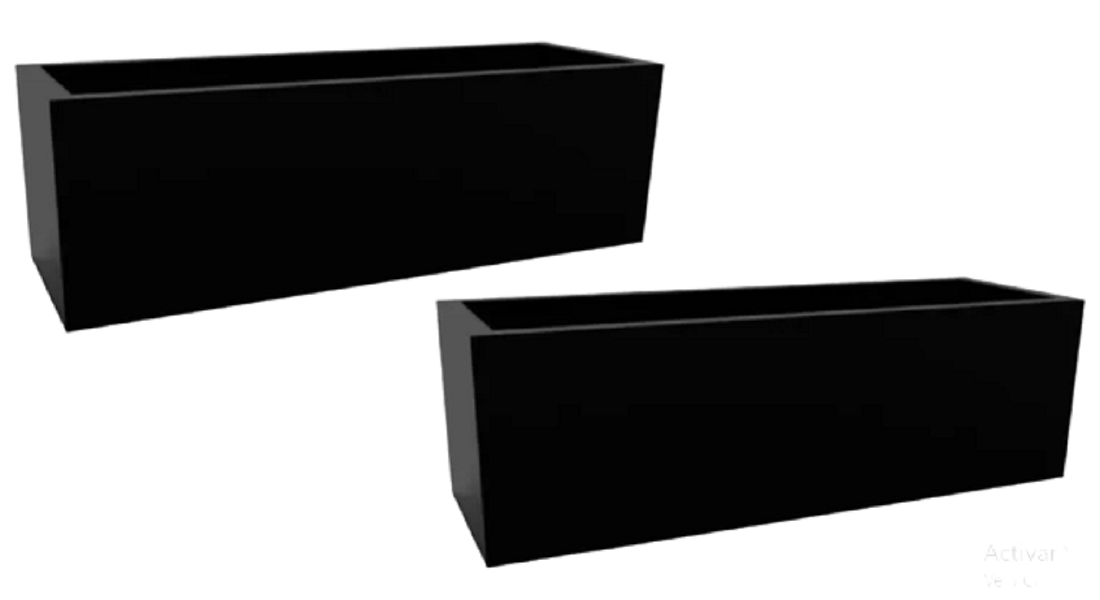 Maceta En Fibra De Vidrio 100x30x30 Jardinera Minimalista