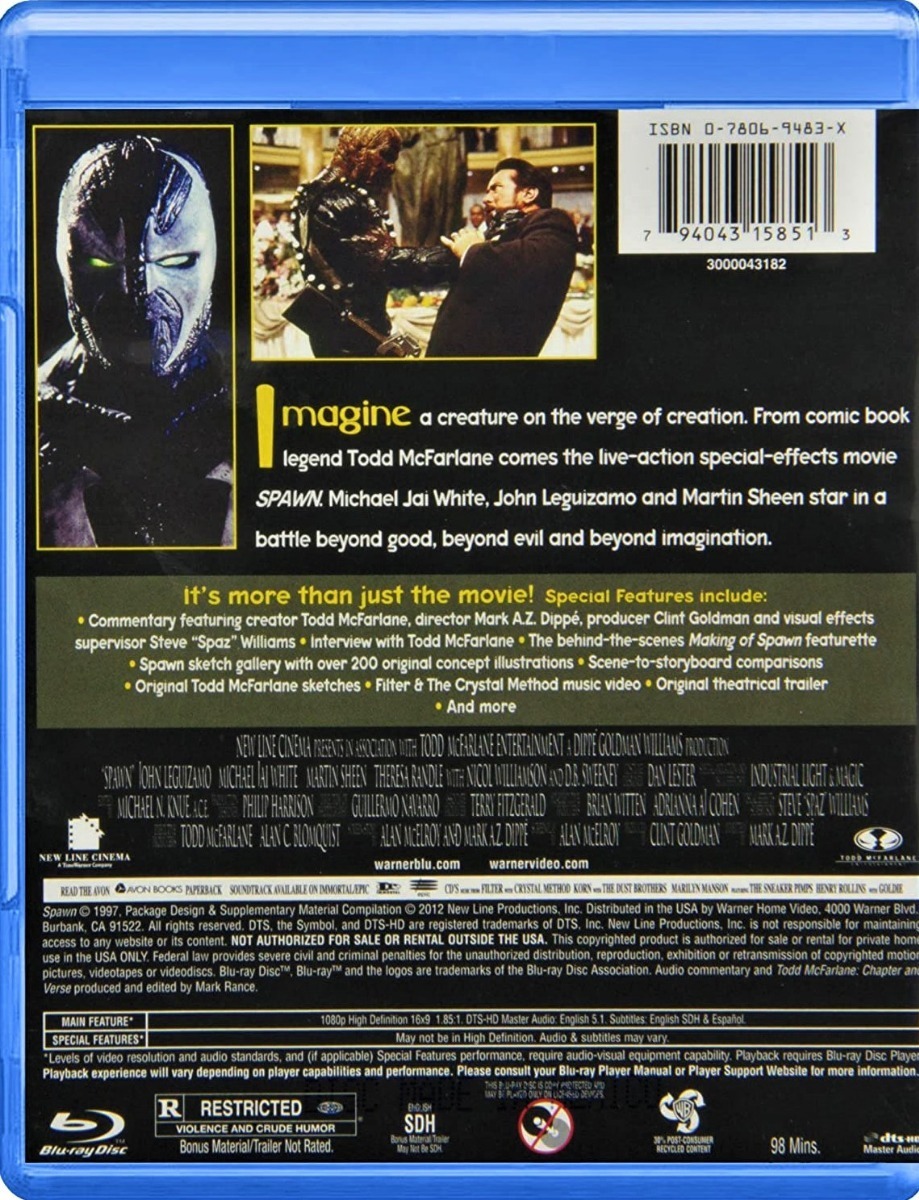 Spawn Director's Cut Pelicula Blu-ray