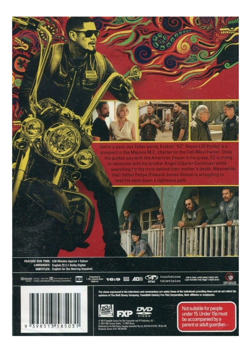 Mayans Mc Segunda Temporada 2 Dos Importada Dvd