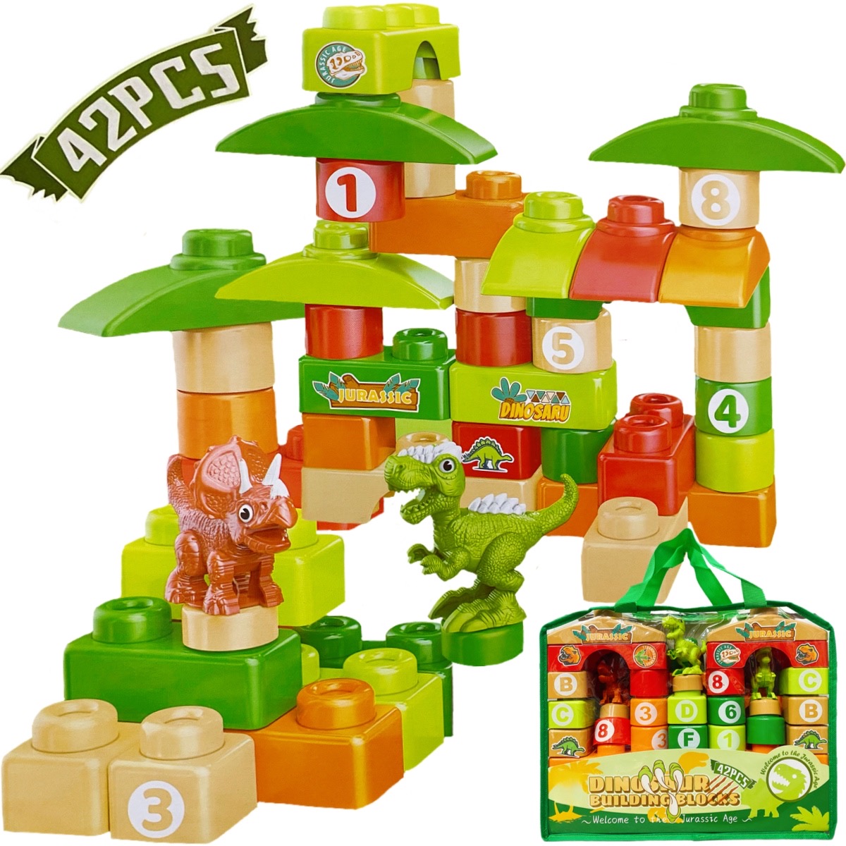 Bloques de dinosaurios clearance
