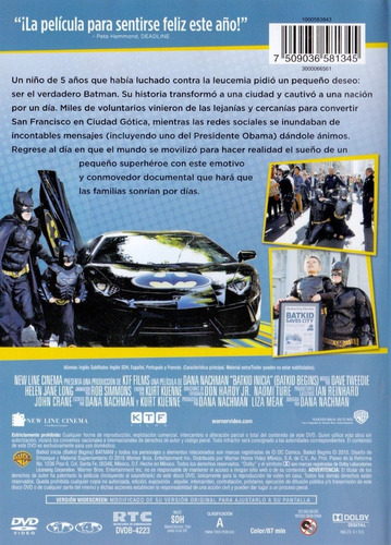 Batkid Inicia Batkid Begins Pelicula Dvd