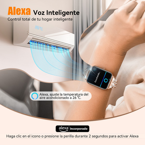 Reloj Smartwatch Mujer Relojes Inteligentes 1.8' Smart Watch