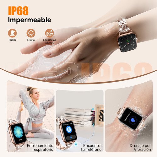 Reloj Smartwatch Mujer Relojes Inteligentes 1.8' Smart Watch
