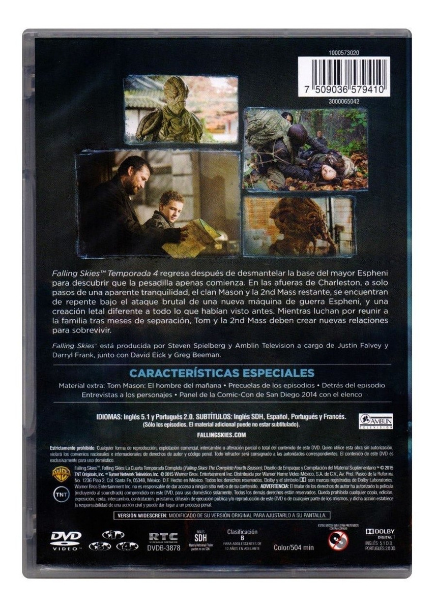 Falling Skies Cuarta Temporada 4 Cuatro Dvd